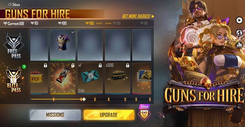 Tap the icon beside upgrade button (Image via Free Fire)