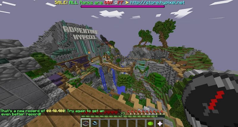 The adventure lobby, which was seen in an older version of Hypixel (Image via hypixel.net)