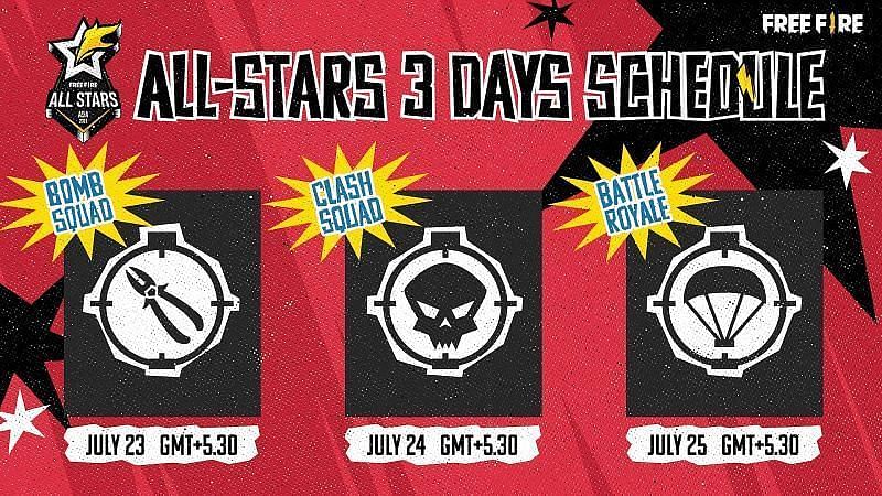 Free Fire All Star Asia schedule