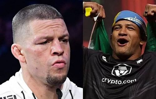 Nate Diaz (left); Gilbert Burns (right)