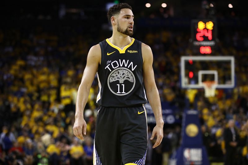 Klay Thompson with the Golden State Warriors