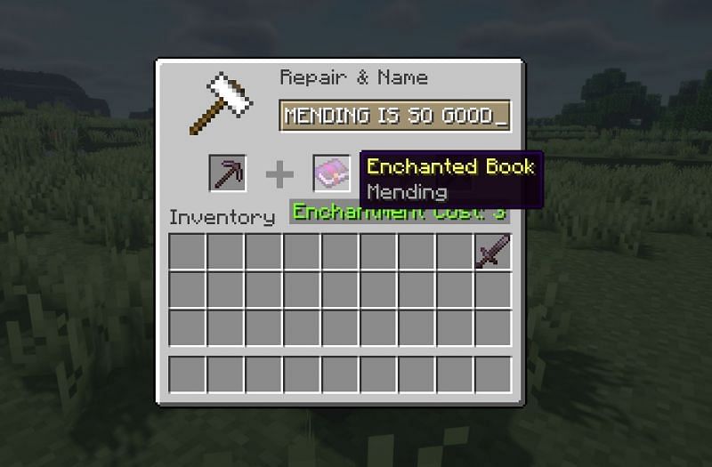 Mending is a very useful enchantment (Image via Minecraft)