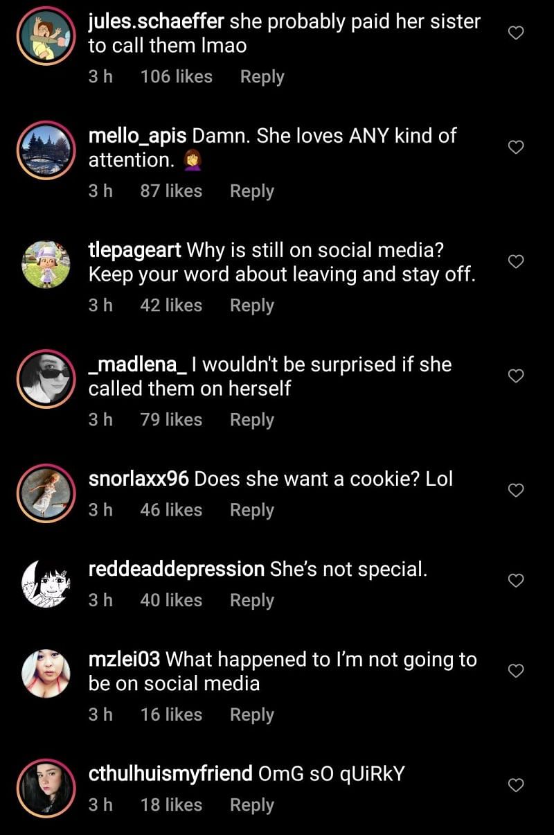 Screenshot of comments regarding Gabbie Hanna&#039;s tweet 1/2 (Image via @defnoodles Instagram)