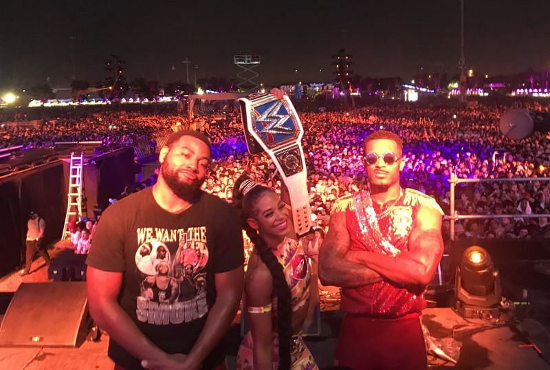 Bianca Belair performed in front of a packed audience at the Rolling Loud festival