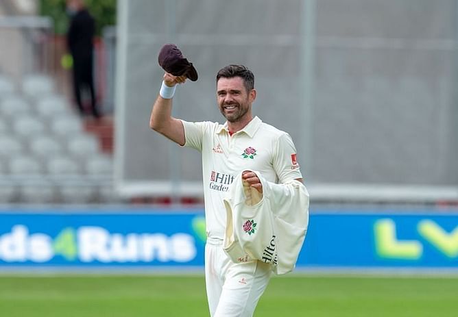 [Watch] Ind vs Eng: James Anderson's sports new hairdo while showcasing smooth run-up and finish at Old Trafford
