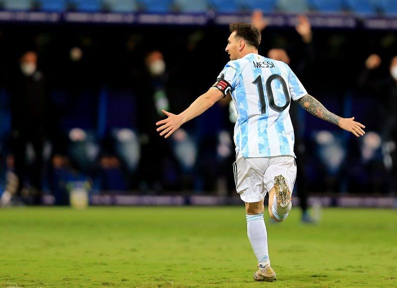 Messi scored from a free-kick and assisted two more as Argentina beat Ecuador
