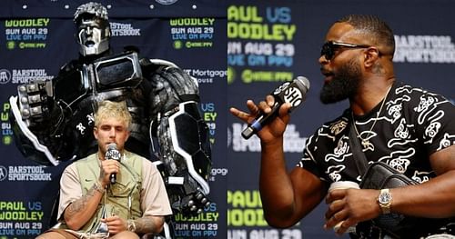 Jake Paul (left) & Tyron Woodley (Right)