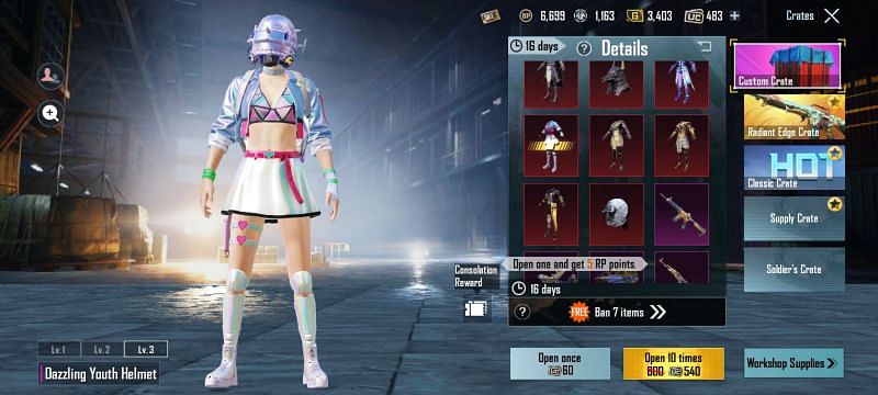 Free outfits via crates in BGMI