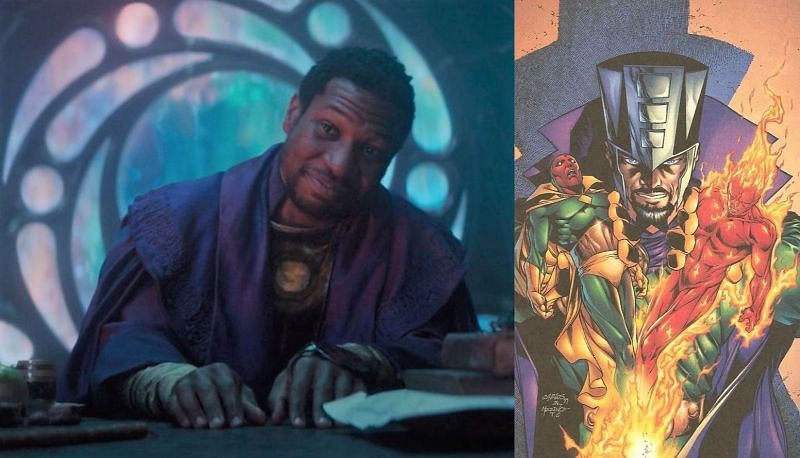 Jonathan Majors presumably as &quot;Immortus&quot; version of Kang. Immortus in Avengers: Forever Vol 1 8 (1999) comics. (image via: Marvel)