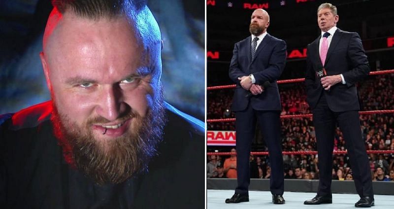 Aleister Black; Triple H and Vince McMahon