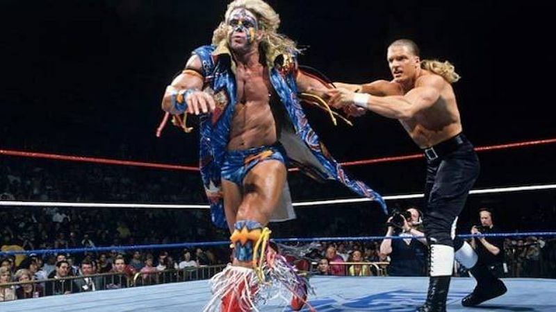 The Ultimate Warrior easily defeated a young Triple H