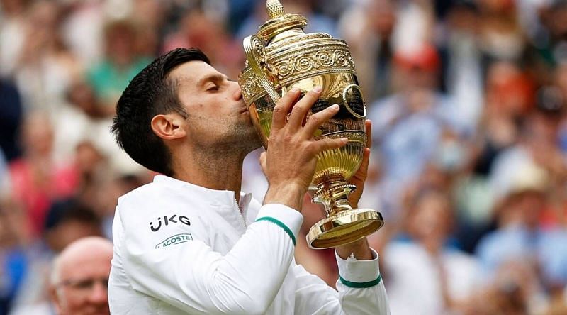 Novak Djokovic won a record-equalling 20th Grand Slam title at Wimbledon 2021.