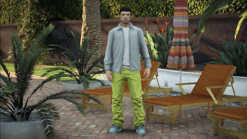 This is a fan-made 3D model of Mike from GTA Advance (Image via DoctorMike from GTA5-Mods)