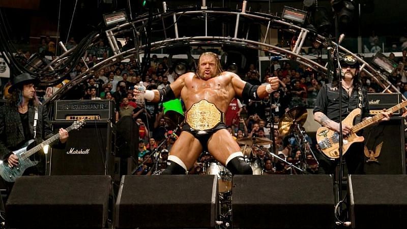 Triple H&#039;s WWE entrance featuring a live performance by Mot&ouml;rhead