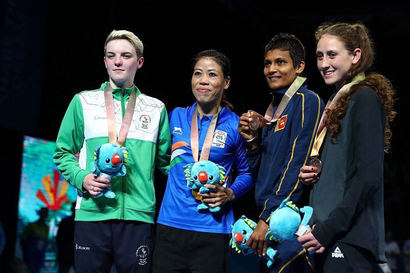 Mary Kom at the Commonwealth Games