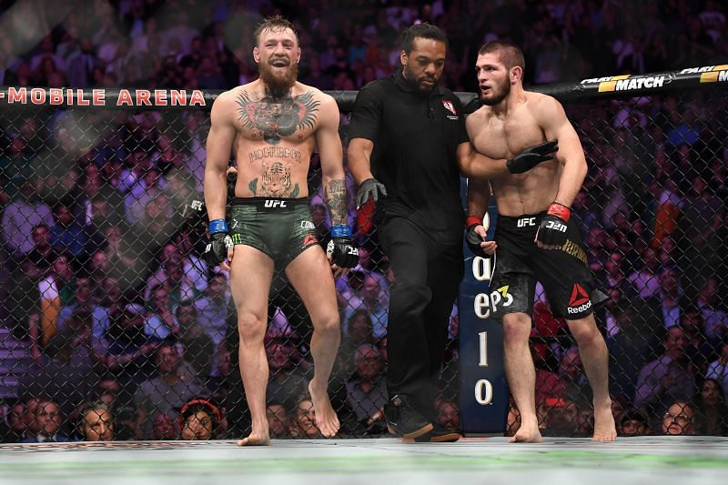 Conor McGregor vs Khabib Nurmagomedov (right)