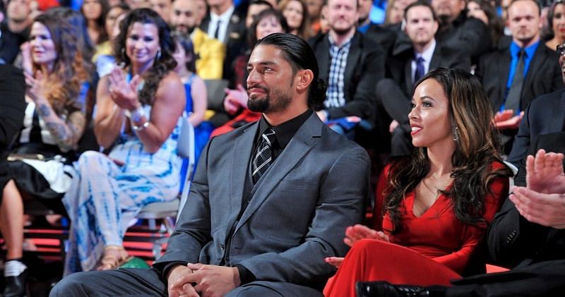 Roman Reigns and Galina Becker at the WWE Hall of Fame