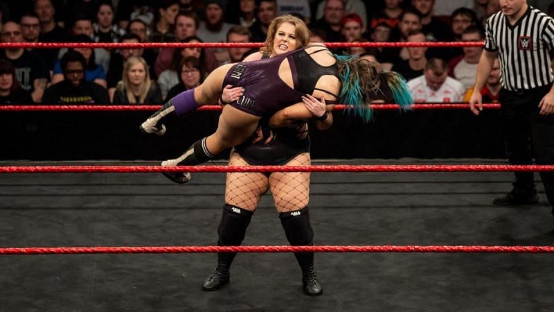Piper Niven AKA Doudrop competing in NXT UK
