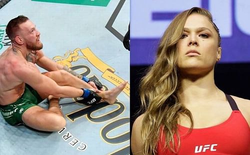 Conor McGregor (left); Ronda Rousey (right)