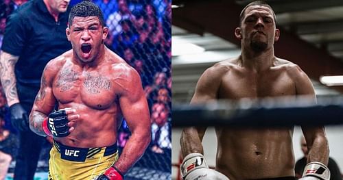 Gilbert Burns (L) and Nate Diaz (R) via Instagram