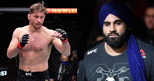 Stipe Miocic (left); Arjan Bhullar (right).