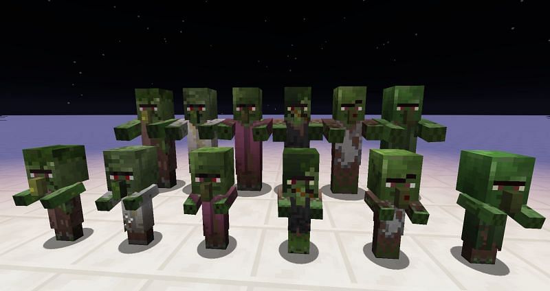Zombie villagers are villagers who are infected by zombies (Image via Reddit)