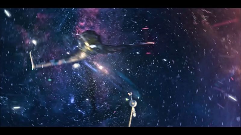 The spaceship in Loki Episode 6 intro. (Image via: Disney+ / Marvel Studios)