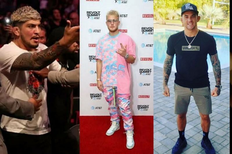 Dillon Danis (left); Jake Paul (center); Dustin Poirier (right). Poirier&#039;s image credit: @dustinpoirier via Instagram)