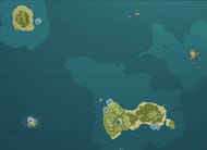 Sea Ganoderma locations on Minacious Isle (image via Genshin Impact Interactive World Map)
