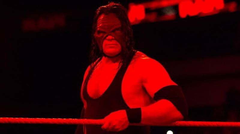 Kane performing in WWE with his mask on