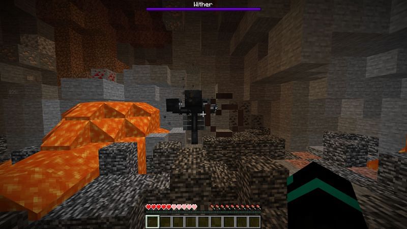 Wither fight (Image via Minecraft)