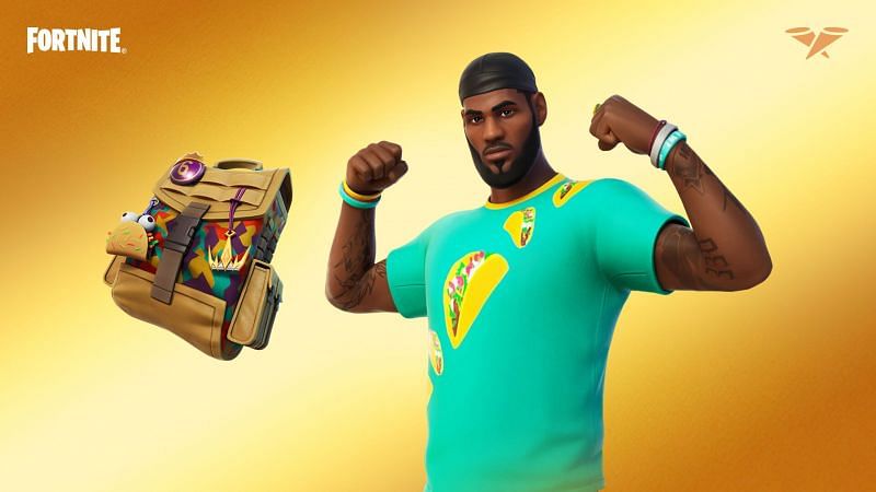 Lebron James dribbles into Fortnite. Image via Epic Games Store