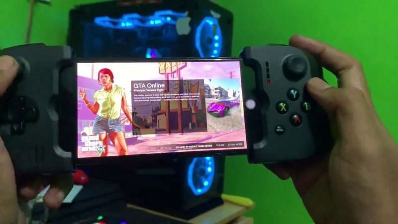 GTA 5 can be played on smartphones using Steam Link (Image via Arie, YouTube)