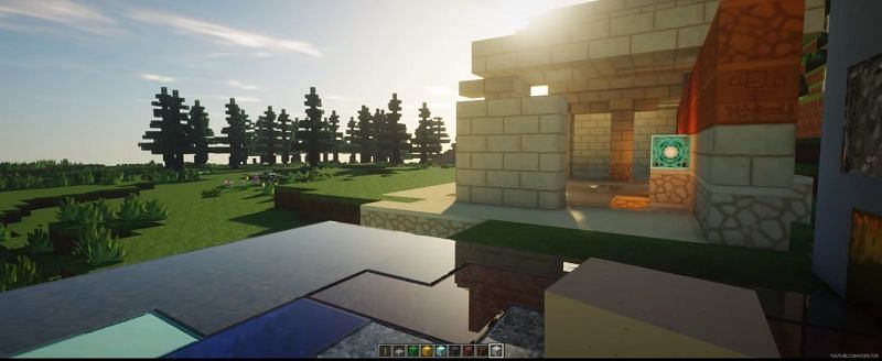 An absolutely stunning RTX resource pack in the game (Image via geeksutld)