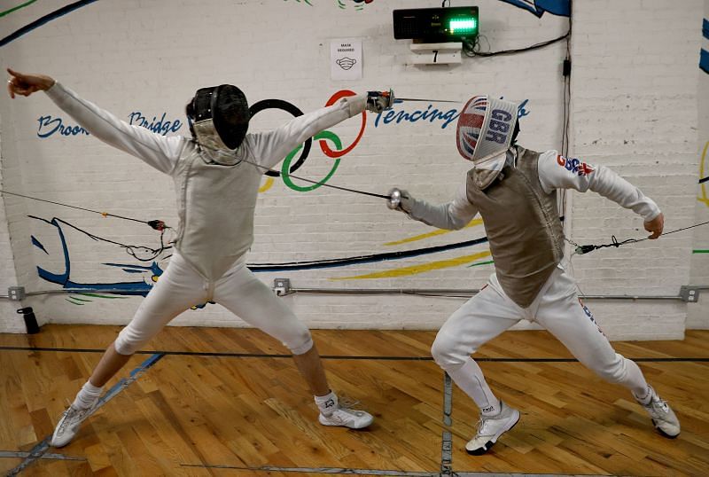 Team GB Fencer Marcus Mepstead Training Session