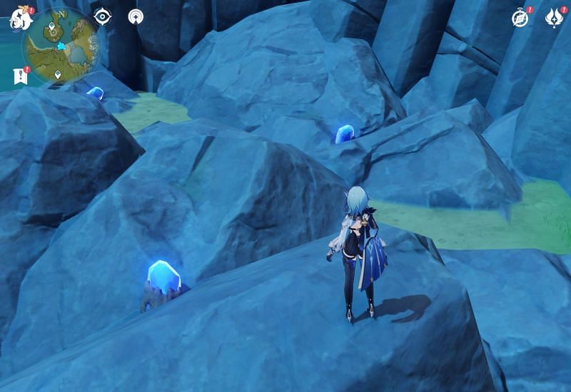 Four Noctilucous Jade spawn out in the open here (one is offscreen to the right) (Image via Sportskeeda)