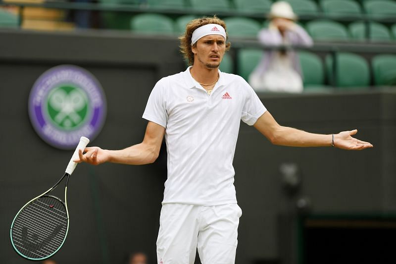 Alexander Zverev during his 4r match against Felix Auger-Aliassime