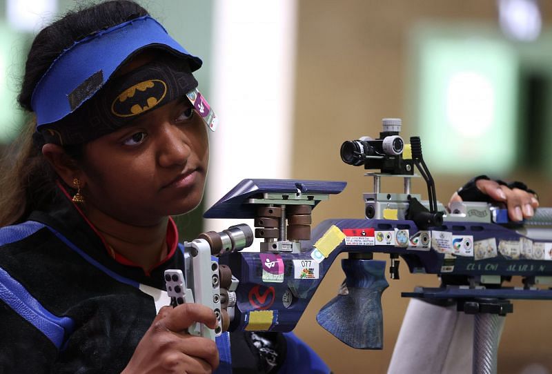 Olympics - Previews - Day 0 - Elavenil Valarivan lost in the women&#039;s 10m air rifle event