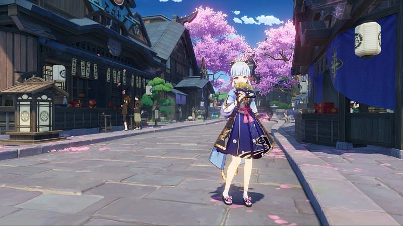 Ayaka was first leaked in the closed beta (Image via miHoYo)