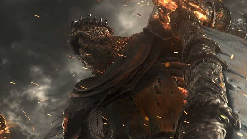 Yohrm the Giant can be easily defeated using the Storm Ruler (Image via From Software)