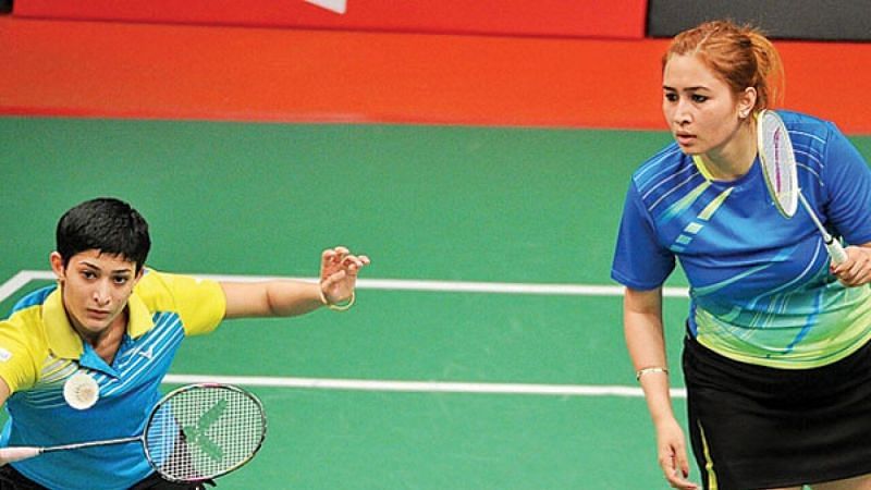 Commonwealth Games women&#039;s doubles gold medalists Ashwini Ponnappa and Jwala Gutta