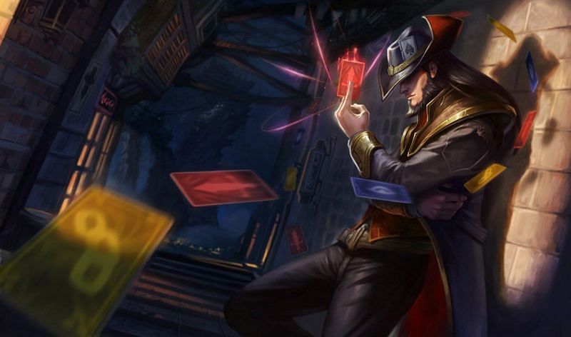 Twisted Fate can change the course of a battle with his ability to flank, Image via League of Legends