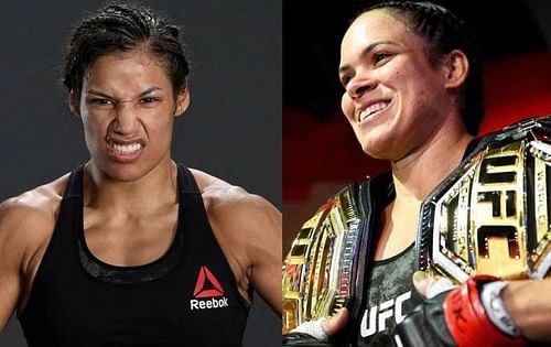 Julianna Pena (left); Amanda Nunes (right)