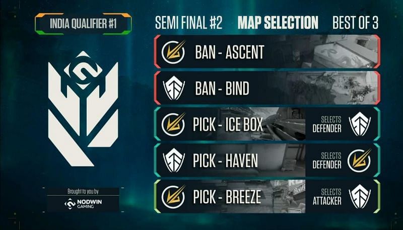 Velocity Gaming vs Samurai Esports Selected Maps (Image via Youtube/NODWIN Gaming)