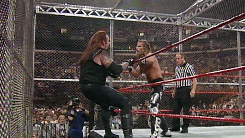 Shawn Michaels vs Undertaker in the first-ever Hell in a Cell match