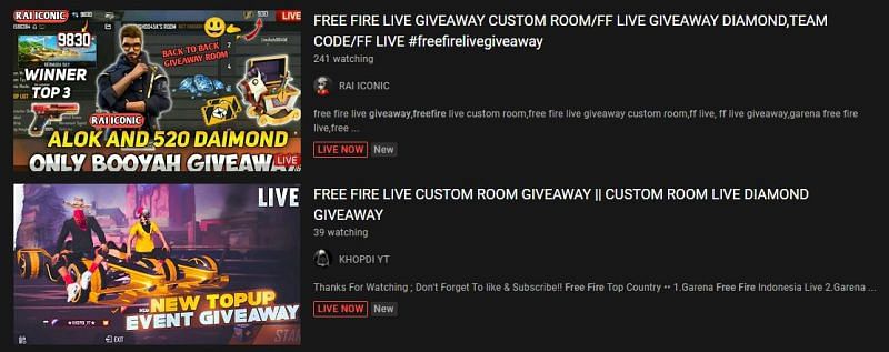 Giveaways (Image via YouTube)