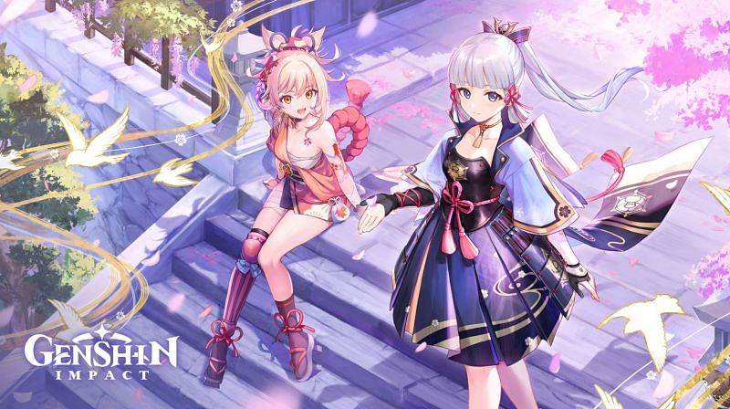 Ayaka and Yoimiya are the upcoming banner characters in Genshin Impact 2.0 (Image via Genshin Impact)