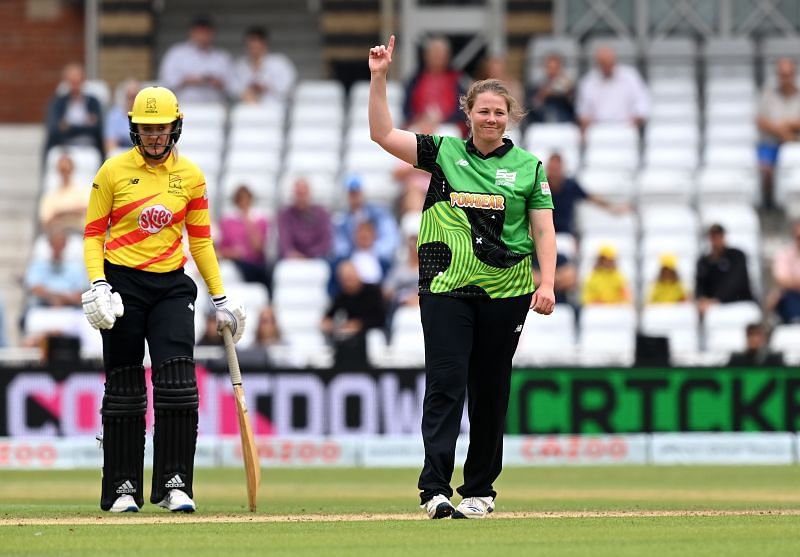 Anya Shrubsole in action for the Southern Brave