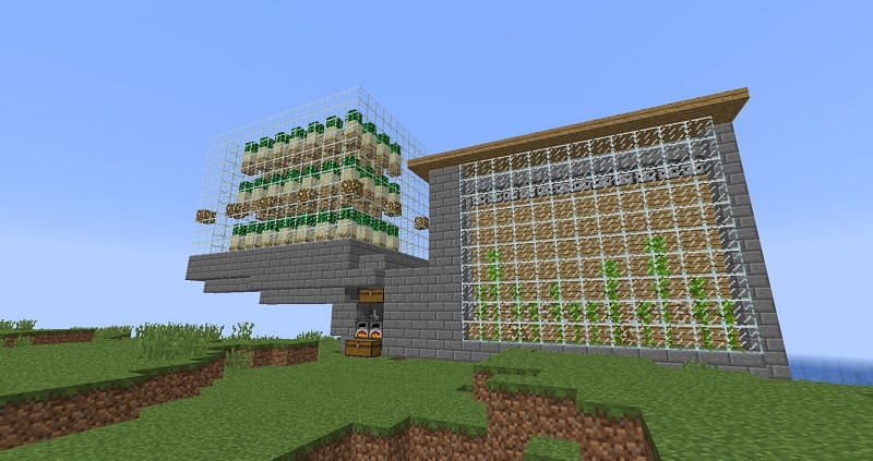 Automatic farms can provide endless supplies of materials without any action (Image via Reddit)