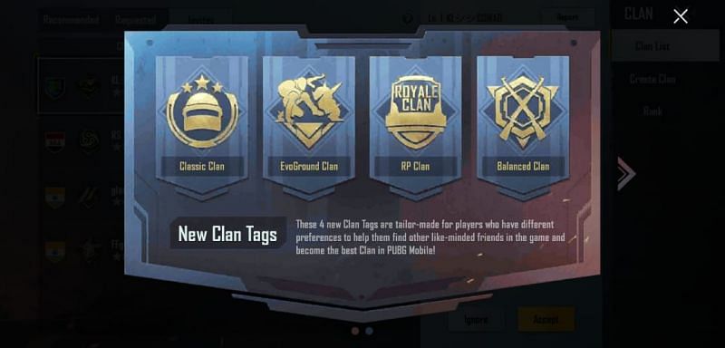 Clan tags in BGMI